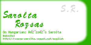 sarolta rozsas business card